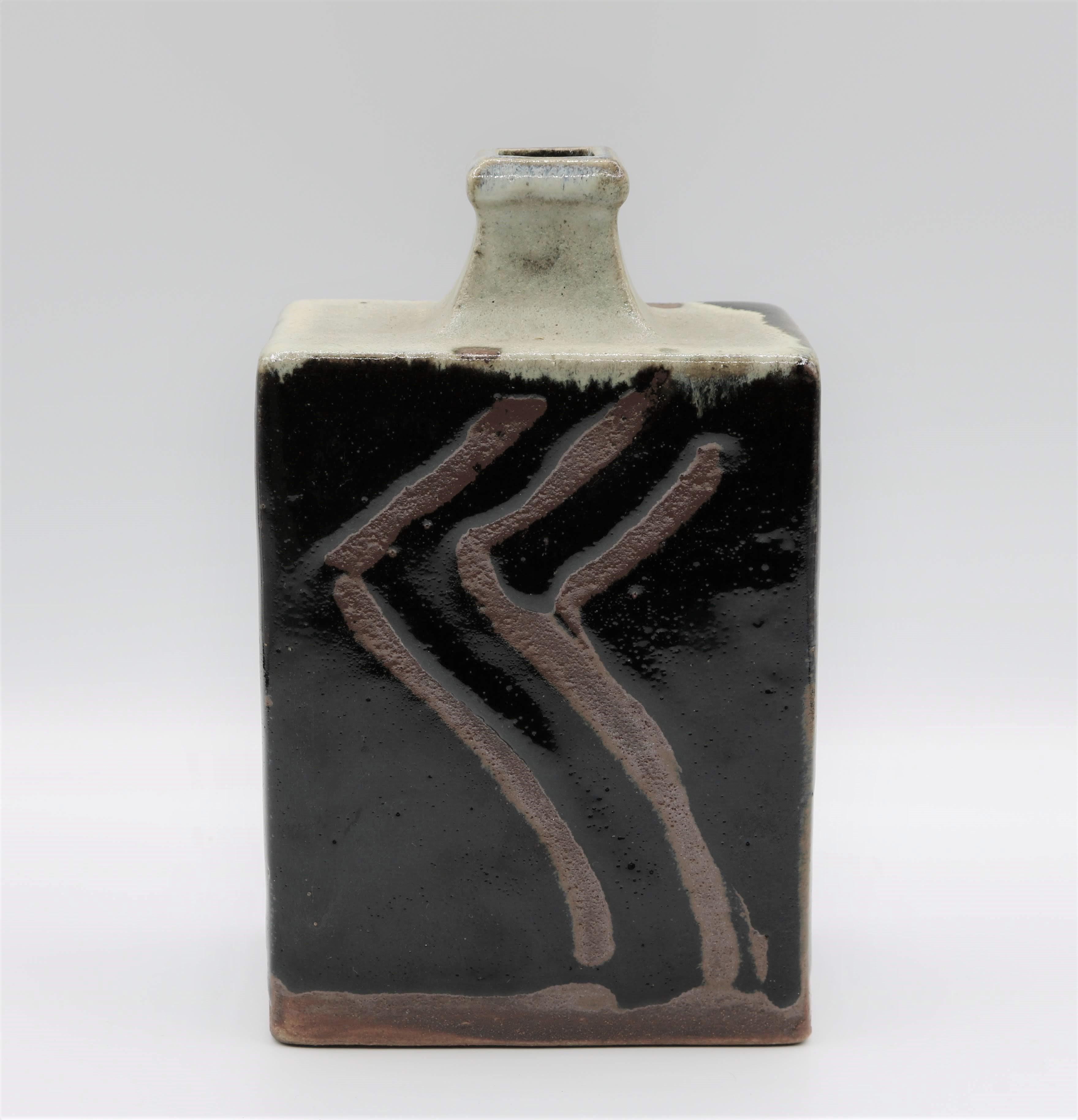Hamada Shoji (1894-1978) A Rectangular Bottle Vase
